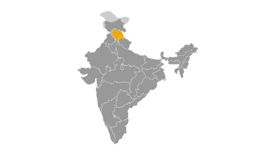 Carte de l'État de Himachal Pradesh
